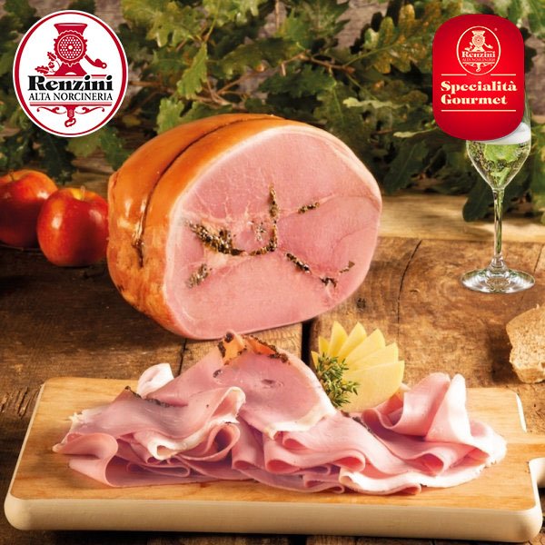 Grantartufo Cooked Ham with Truffles sliced