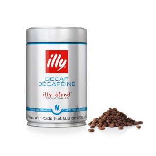 Whole Bean Decaffeinated Coffee illy Blend, CLASSICO roast Decaffeinated