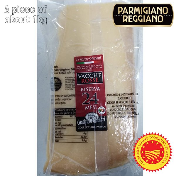 Parmigiano Reggiano DOP Vacche Rosse Riserva 24 months 1kg