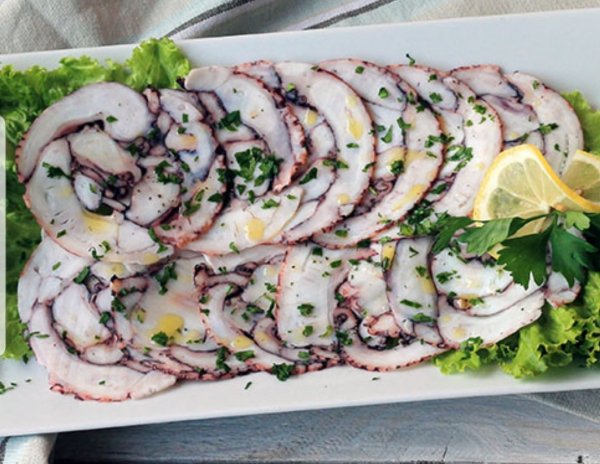 Octopus Carpaccio fresh-sliced 200g