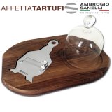 Truffle Serving Walnut Wooden Set with Slicer