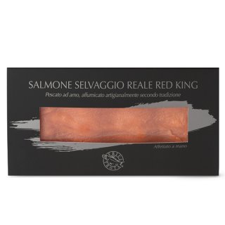 Wild Catch Royal Red King Smoked Salmon Alaska hand sliced 80g