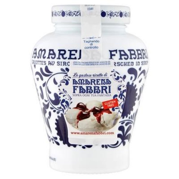 Amarena Fabbri Wild Cherries in Syrup - 600gr Opaline Jar