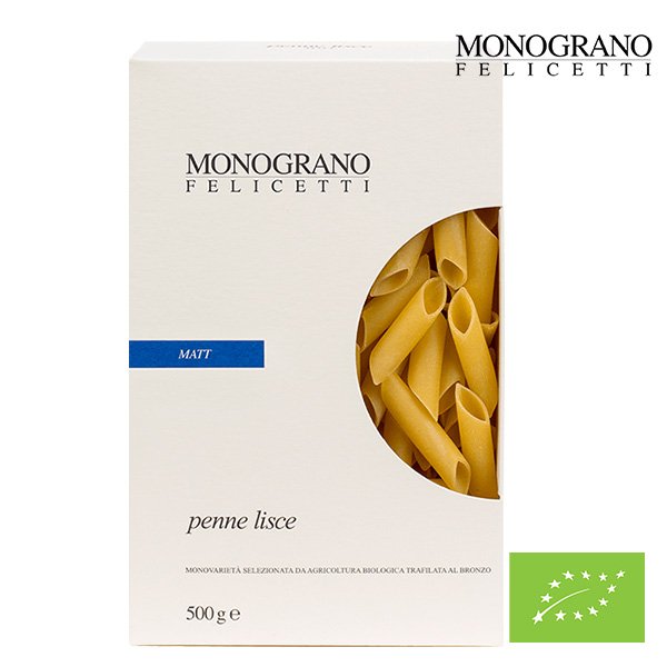 Organic Penne Lisce Matt Monograno Felicetti 500g