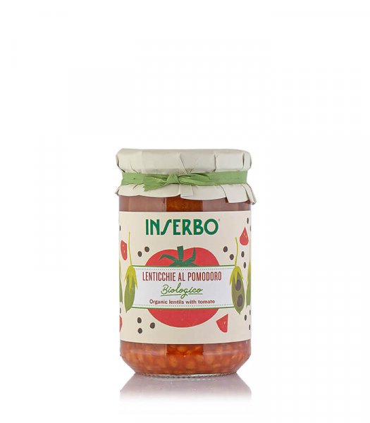 Organic Natural Cooked Lentils in Tomato Sauce 300gr