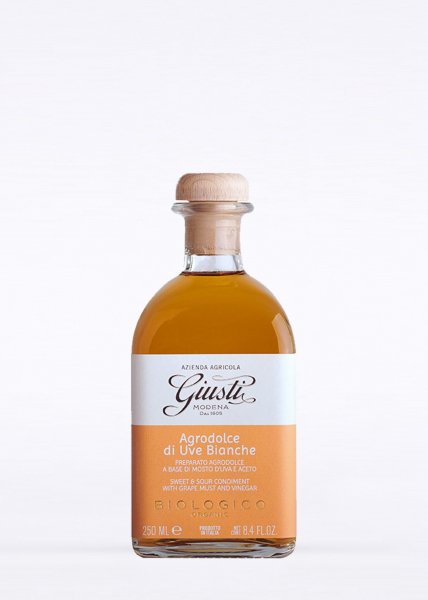 Organic sweet & sour condiment with white grapes