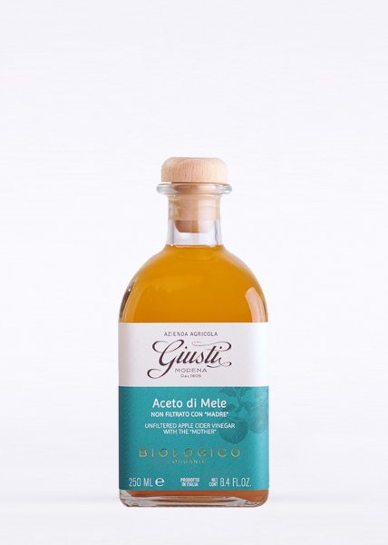 Organic unfiltered apple cider vinegar with the ''mother''