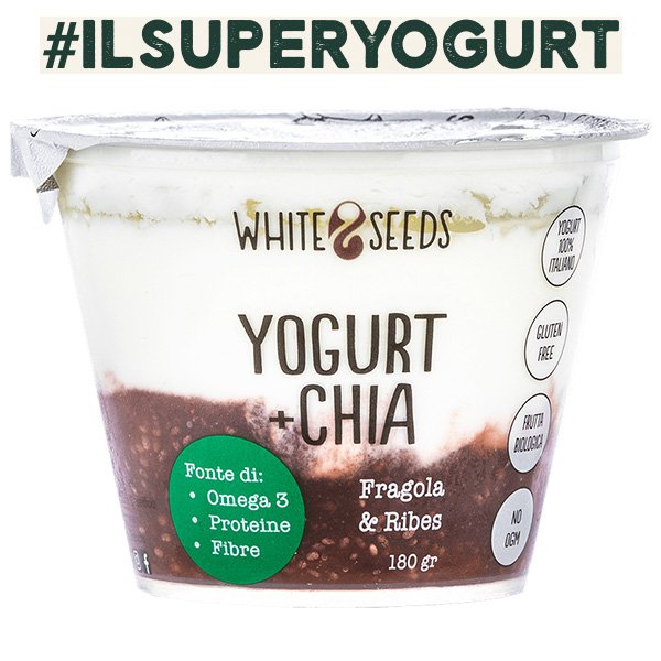 Yogurt with Chia - Strawberries and Currant 180gr